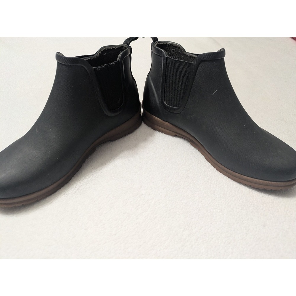 Bogs Sweet Pea Mid Waterproof Rain Boots Black Womens Sz 6 - Picture 7 of 9